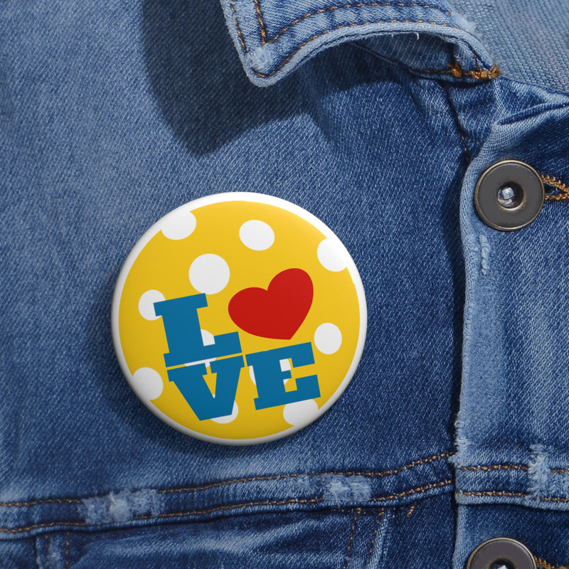 Pickleball Love Pin Button