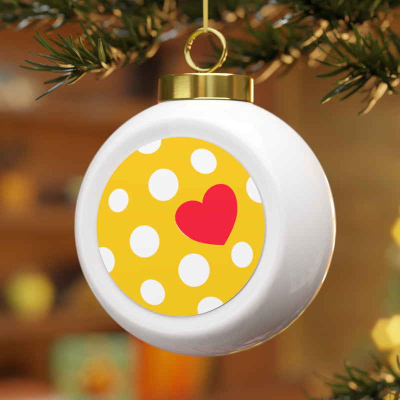 Pickleball Love Christmas Ball Ornament