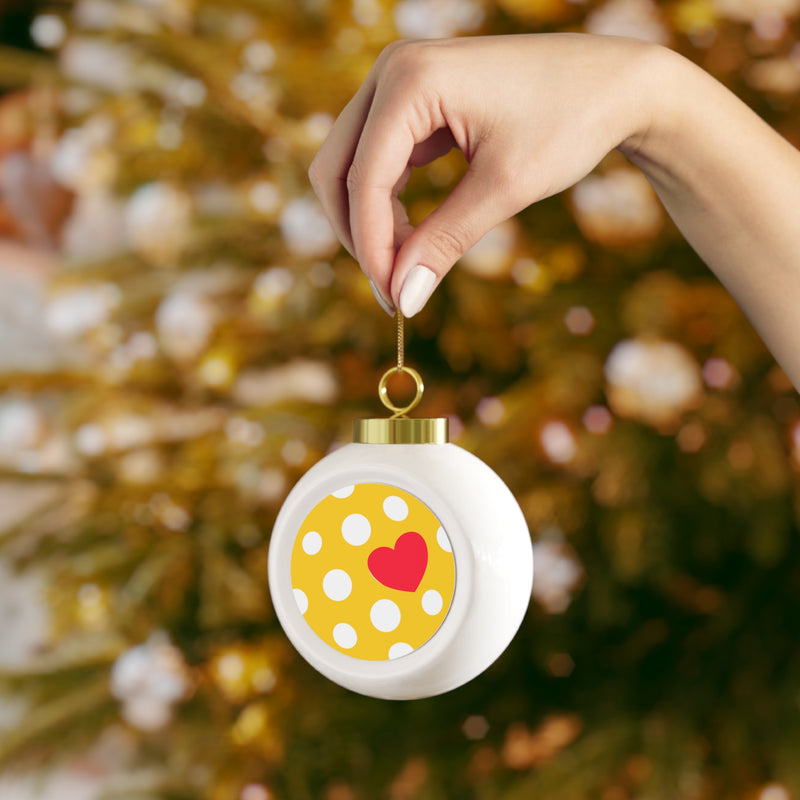 Pickleball Love Christmas Ball Ornament