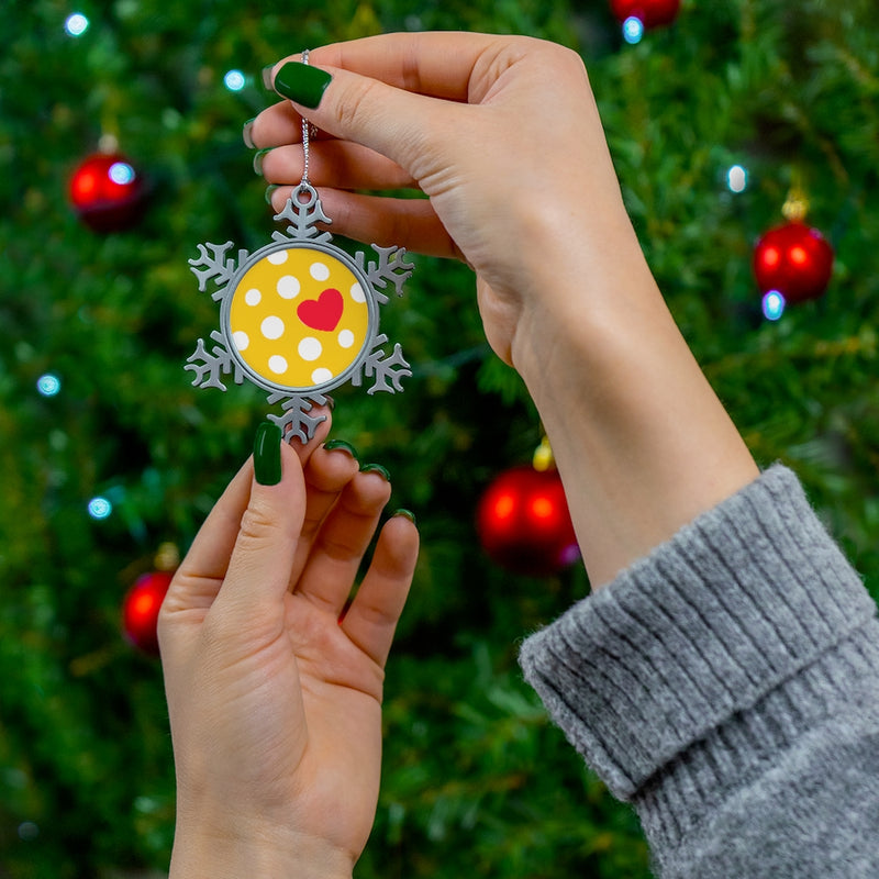 Pickleball | Pewter Snowflake Ornament