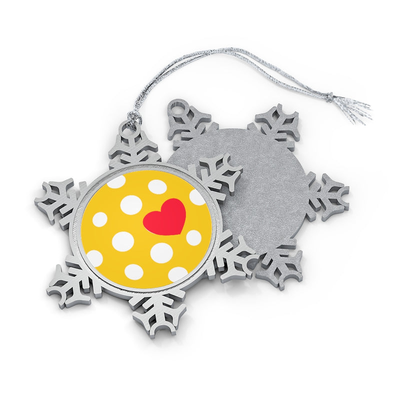 Pickleball | Pewter Snowflake Ornament