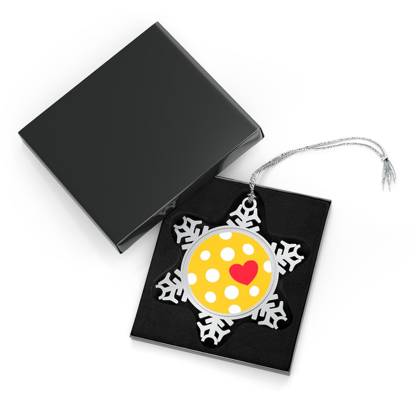 Pickleball | Pewter Snowflake Ornament