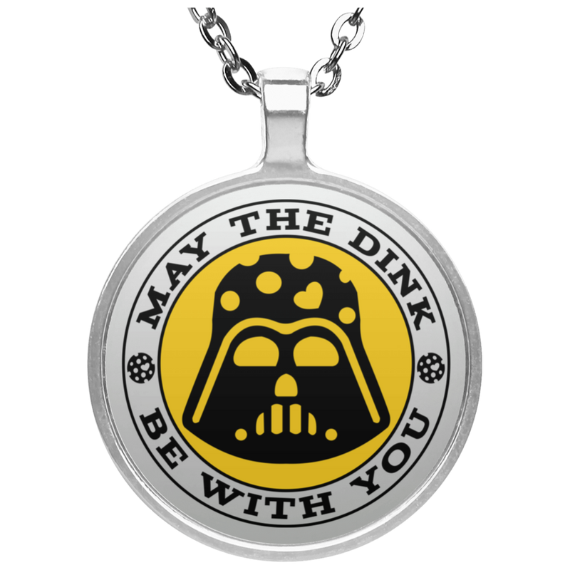 May The Dink be With You Pickleball Pendant | Silver Plated | 20" Chain