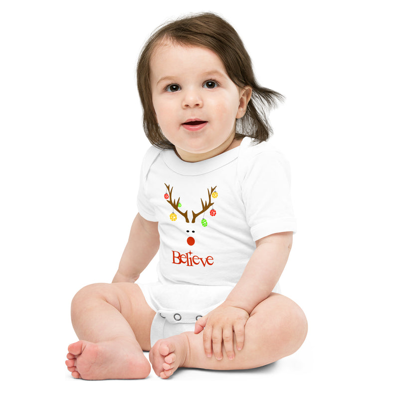 Believe Pickleball Holiday One Piece | Baby short sleeve one piece