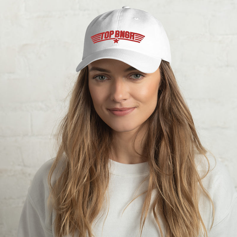 Top BNGR Pickleball Hat | White Baseball Cap