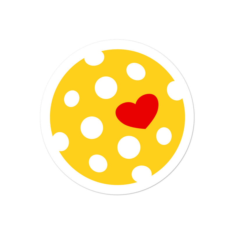 Copy of Pickleball Love Sticker/Decal - Set of 10 | Pickleball Heart Sticker | Pickleball Decal | 4" Diameter