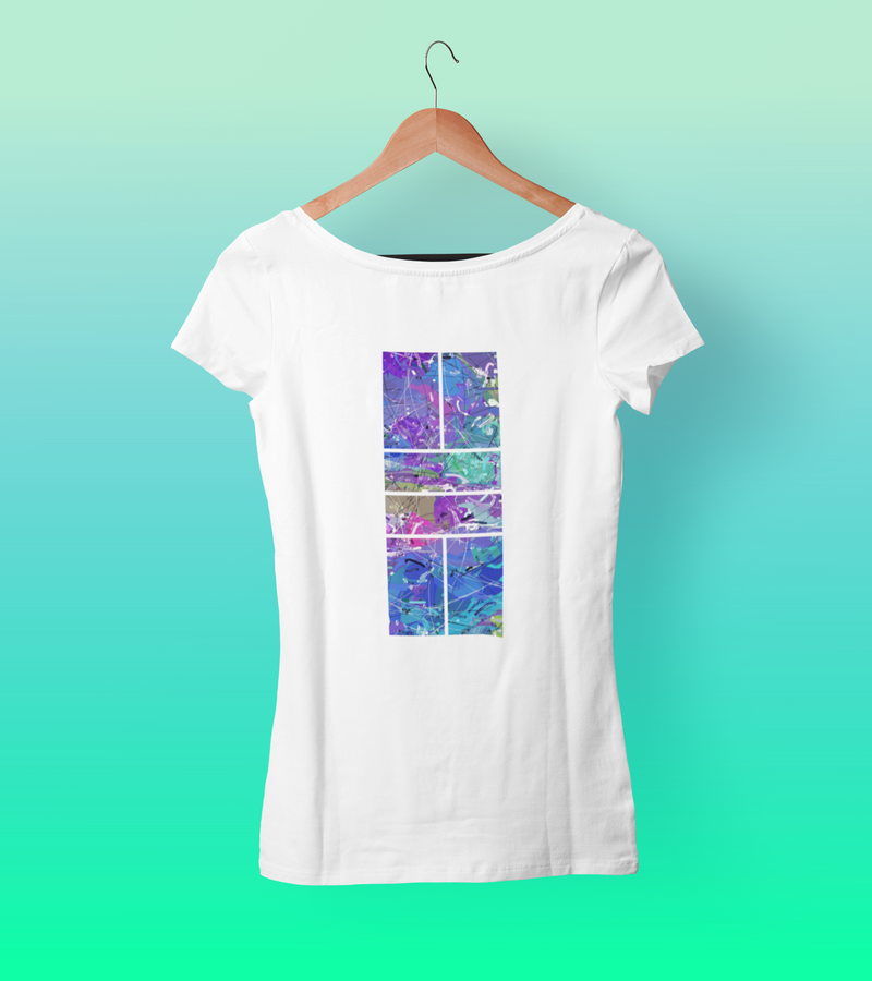 Abstract Pickleball Court T-Shirt | Women’s basic organic t-shirt