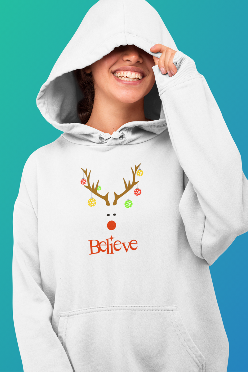 Believe Holiday Pickleball Hoodie | Unisex Midweight Hoodie