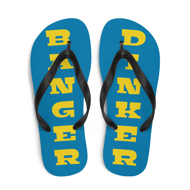 Poickleball Flip-Flops | Banger-Dinner Flip-Flops | Sizes S.M.L