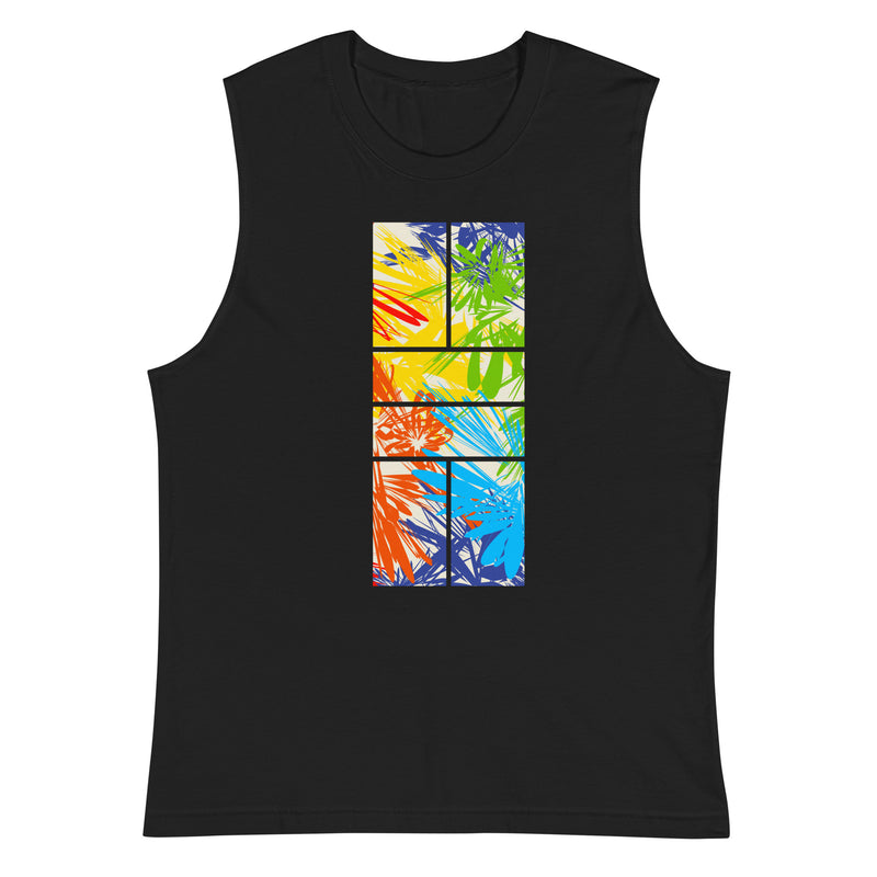 Tropical Pickleball Tank | Muscle Shirt