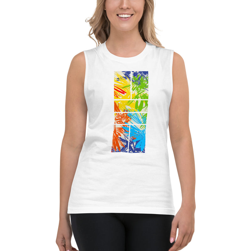 Tropical Pickleball Tank | Muscle Shirt