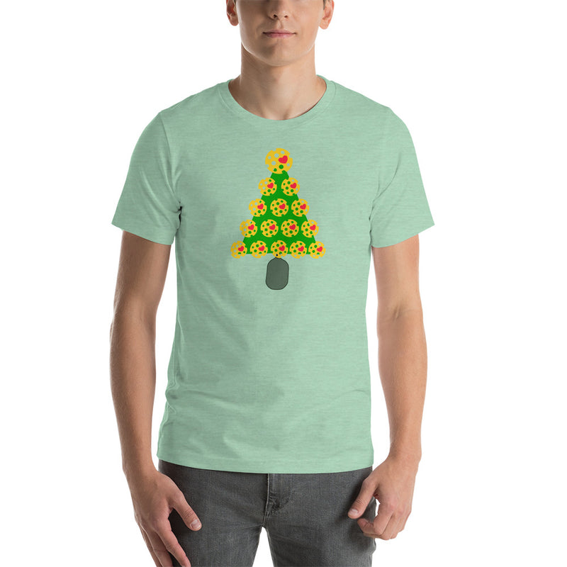 Pickleball Christmas Tree T-Shirt | Short-Sleeve Unisex T-Shirt