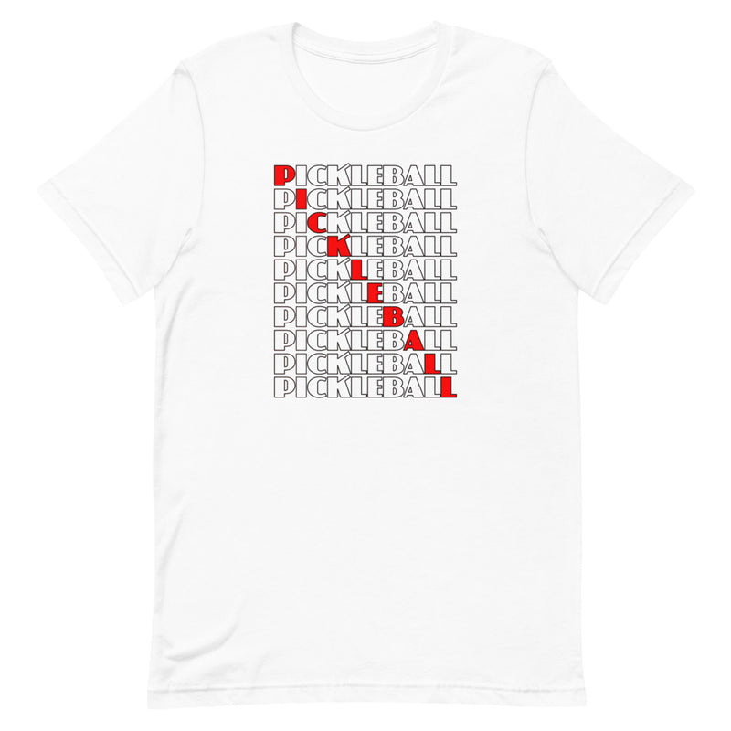 Pickleball Word Matrix T-Shirt | Short-Sleeve Unisex T-Shirt