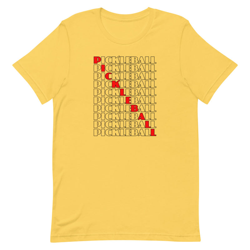 Pickleball Word Matrix T-Shirt | Short-Sleeve Unisex T-Shirt