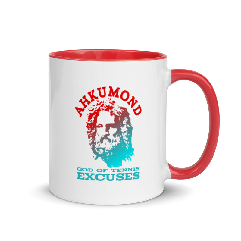 Akhumond Tennis Mug with Color Inside | God of Tennis Excuses Mug