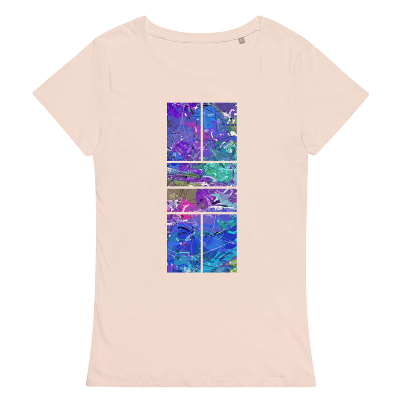 Abstract Pickleball Court T-Shirt | Women’s basic organic t-shirt