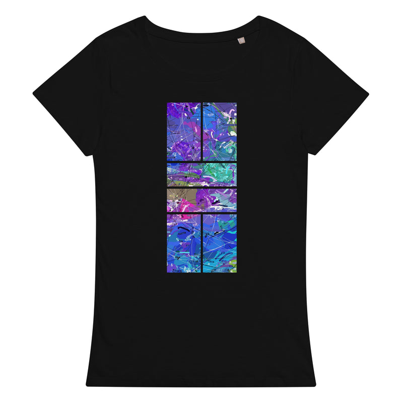 Abstract Pickleball Court T-Shirt | Women’s basic organic t-shirt