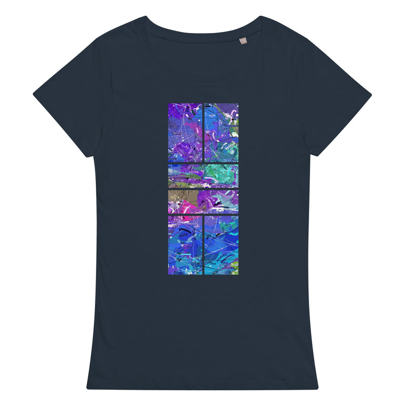 Abstract Pickleball Court T-Shirt | Women’s basic organic t-shirt