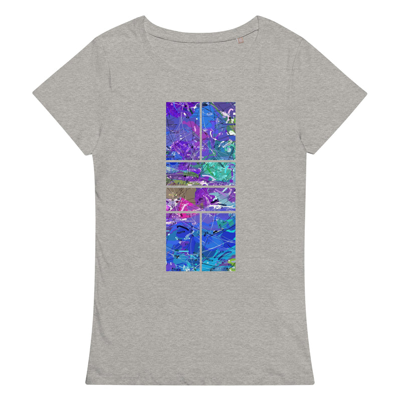 Abstract Pickleball Court T-Shirt | Women’s basic organic t-shirt