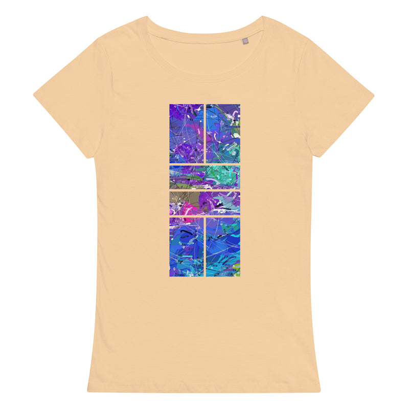 Abstract Pickleball Court T-Shirt | Women’s basic organic t-shirt