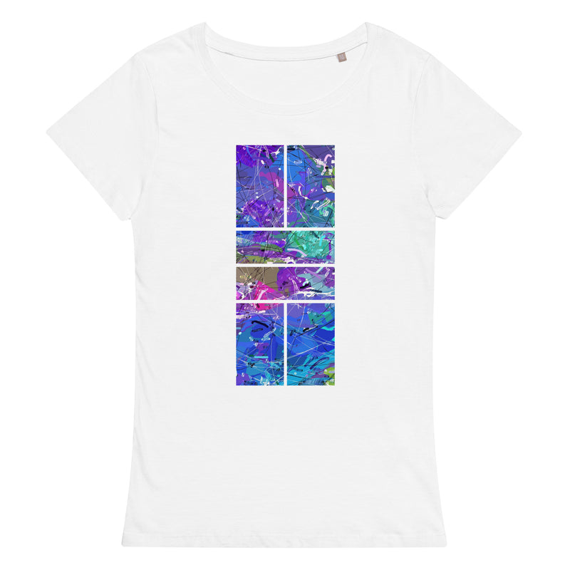 Abstract Pickleball Court T-Shirt | Women’s basic organic t-shirt