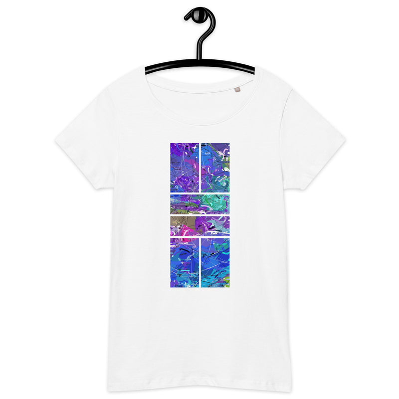 Abstract Pickleball Court T-Shirt | Women’s basic organic t-shirt