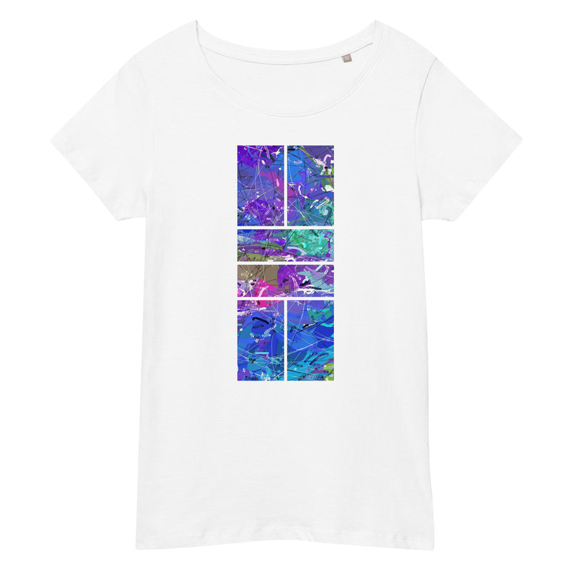 Abstract Pickleball Court T-Shirt | Women’s basic organic t-shirt