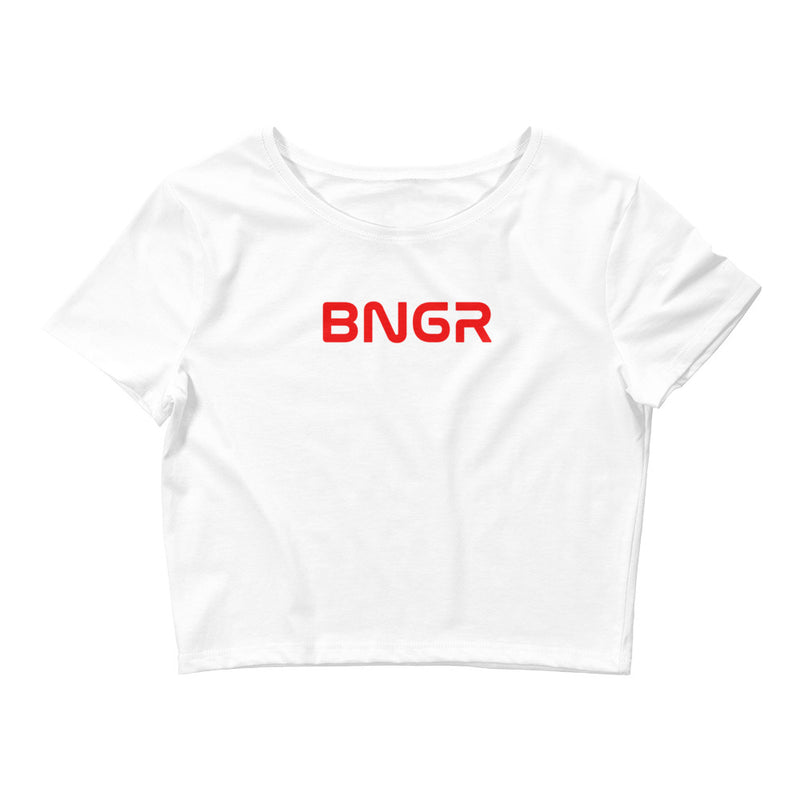 BNGR Pickleball White Women’s Crop Top | T-Shirt