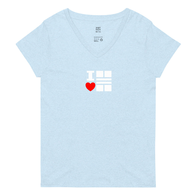 I Love Pickleball | Women’s recycled v-neck t-shirt