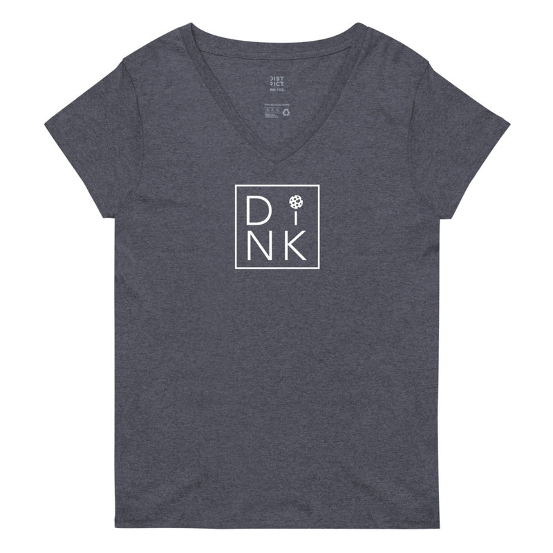 Pickleball Dink Recycled V-Neck T-shirt | Women’s Recycled V-Neck T-Shirt